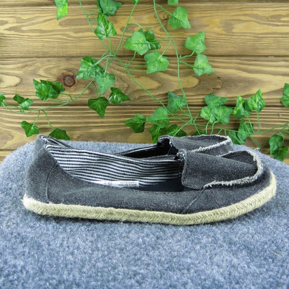 Faded Glory Memory Foam Women Flat Shoes Gray‎ Fabric Slip On Size 6 Medium - Picture 4 of 10